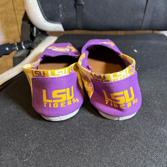 LSU Tigers Purple and Yellow Slip-On Shoes Size Large 8 - Picture 3 of 4